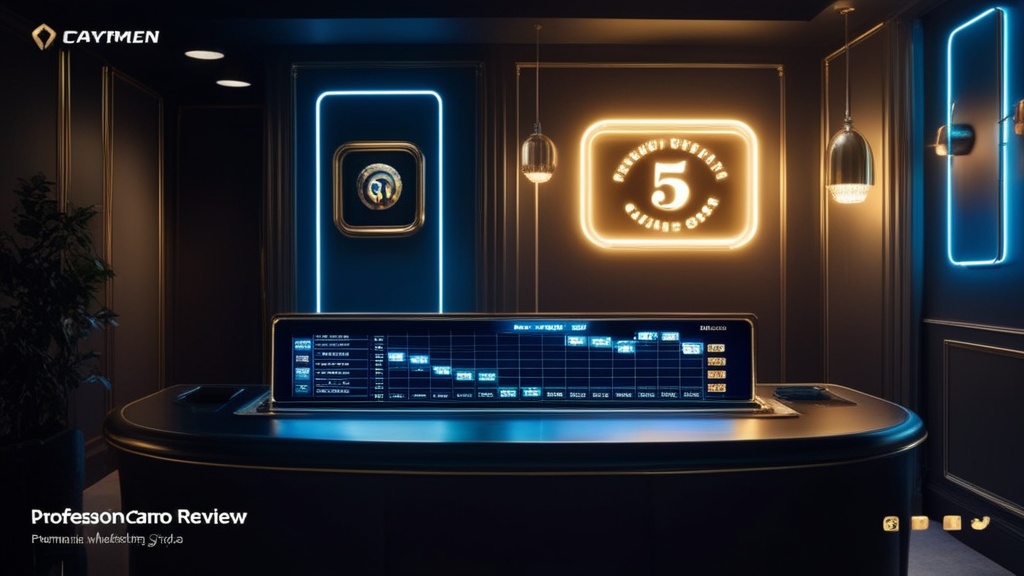 Donkere casino-illustratie met een overzicht van uitbetalingssnelheid en betrouwbaarheid